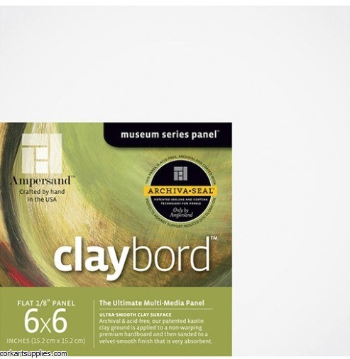 Claybord Panel 3mm 6x6" 4pk Claybord Panel 3mm 6x6" 4pk