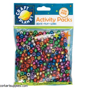 Beads Pony Asst Met 80g Bag Beads Pony Asst Met 80g Bag