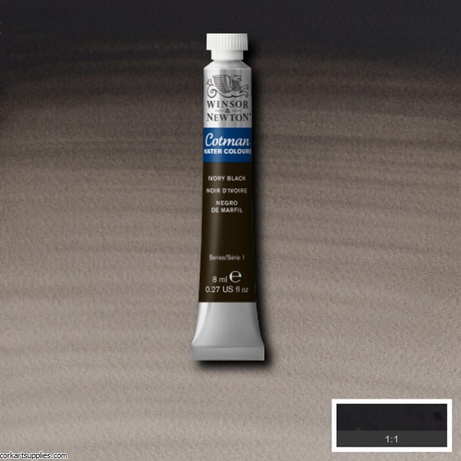 Cotman Watercolour 8ml Ivory Black