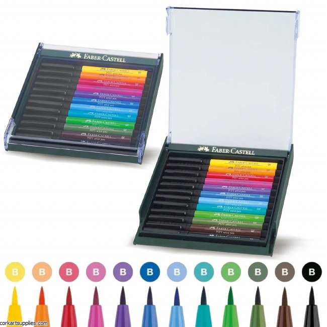 Pitt Brush Pens 12pk Bright