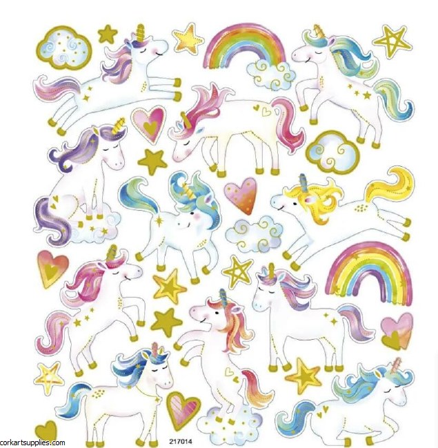 Sticker Sheet Unicorn #2