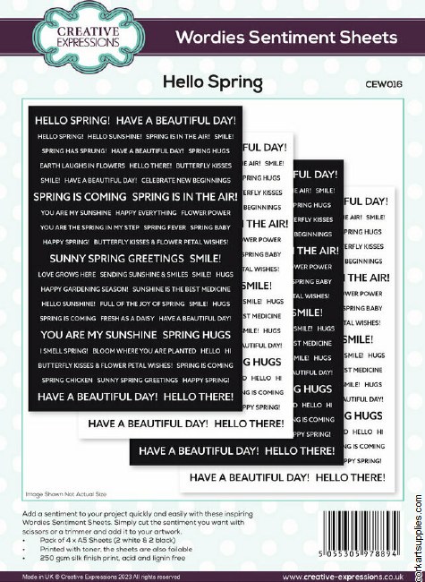 Stickers CE Wordies Hi Spring