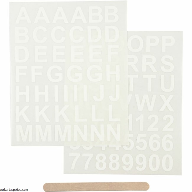 Rub On Sticker 2pk Alpha White