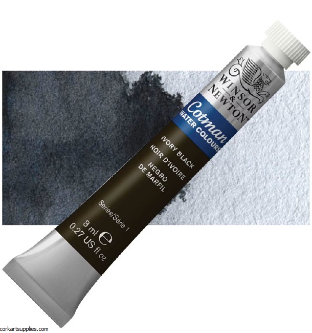 Cotman Watercolour 8ml Ivory Black