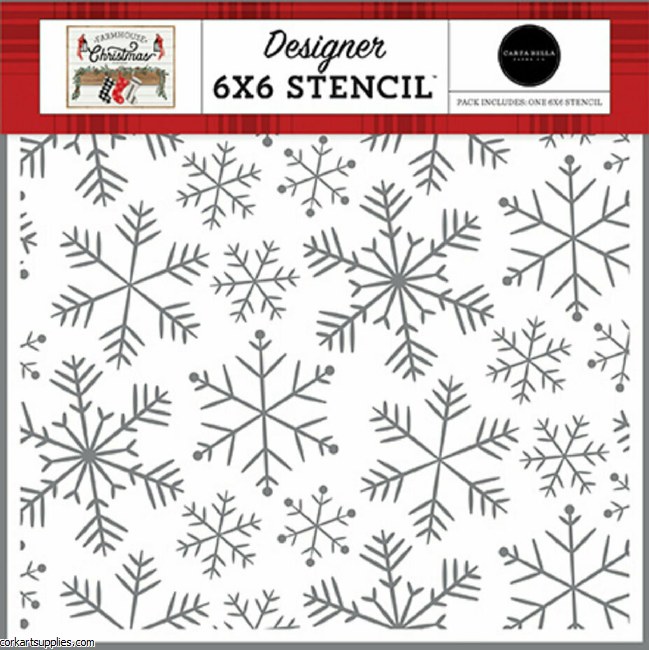 Merry Snowflakes 6x6 Inch Sten