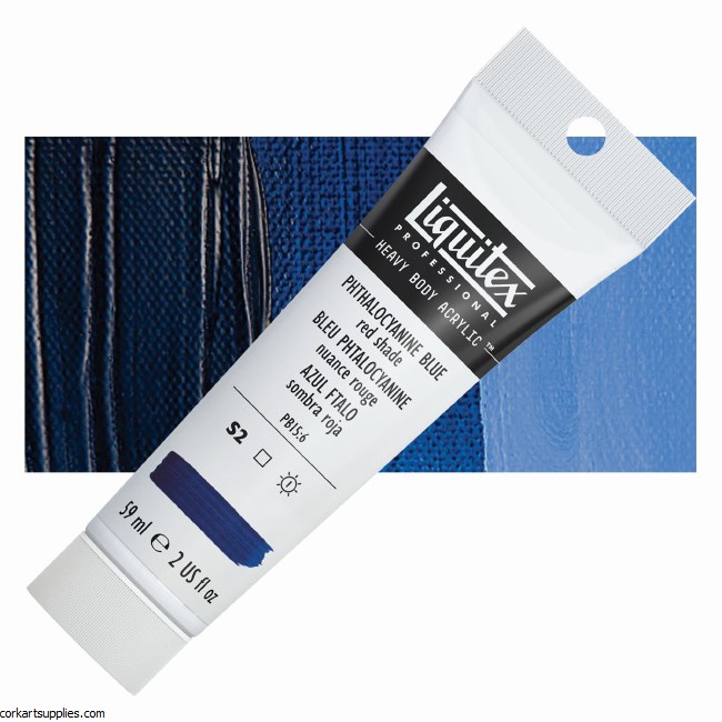 Liquitex Heavy Body Artist Acrylic 59ml Phthalo Blue Red Shade Series 2