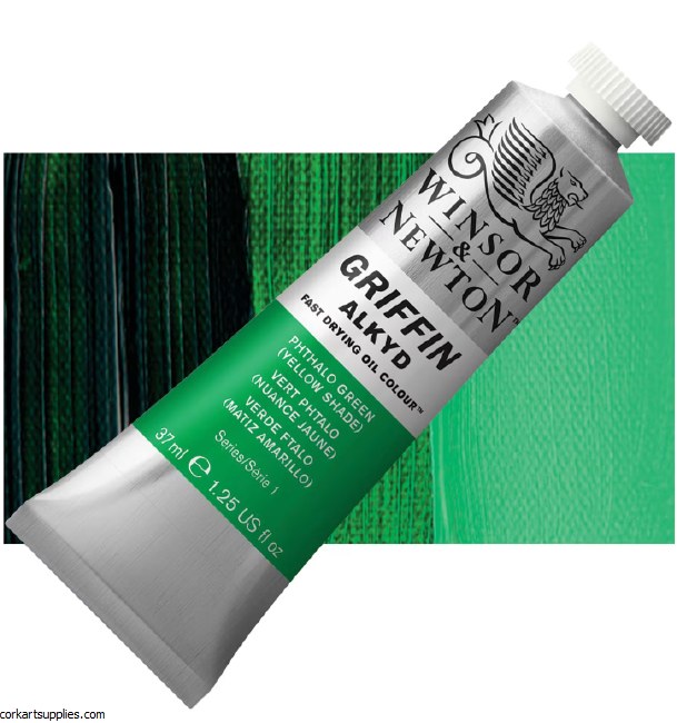 Griffin Alkyd Fast Drying Oil 37ml Phthalo Green (Yellow Shade)