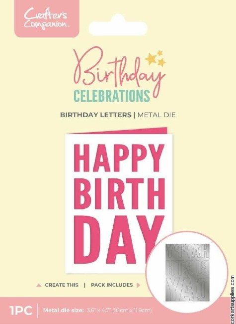 Crafter's Companion Birthday Celebrations Metal Dies Birthday Letters