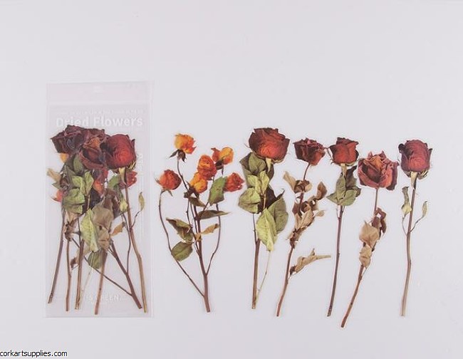 Stickers Big Red Roses 6pk