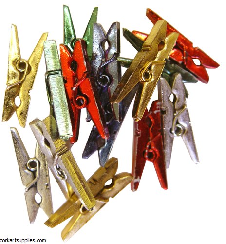 Clothes Peg Mini Metallic Assorted 15 Pack Clothes Peg Mini Metallic Assorted 15 Pack