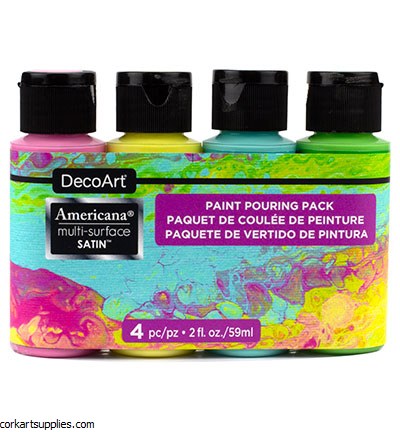 Decoart Multi Surface Pouring 59ml Brights Kit 4pk