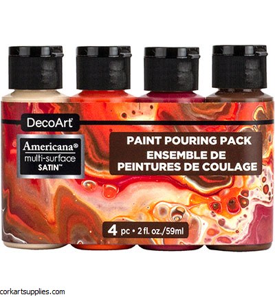 Decoart Multi Surface Pouring 59ml Lava Kit 4pk