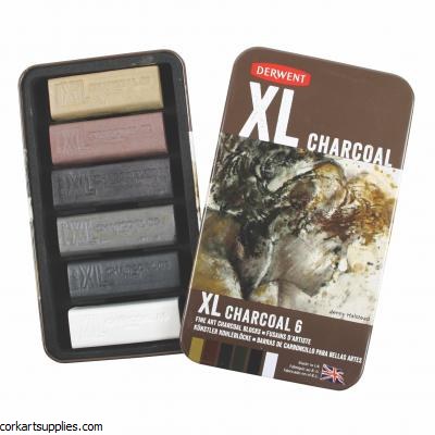 Derwent Tin XL Charcoal 6pk