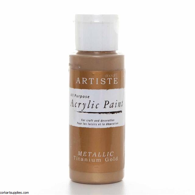 Acrylic 59ml Metallic Titanium Gold