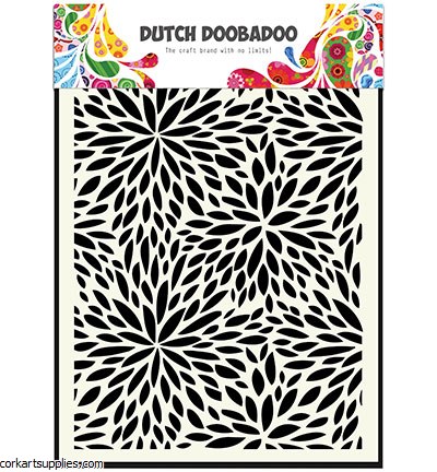 Stencil A5 DDBD Floral Waves Stencil A5 DDBD Floral Waves