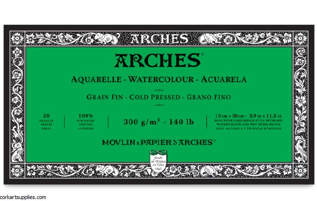 Arches Block 140lb Not 15x30cm