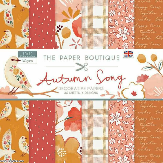 The Paper Boutique Autumn Song 8x8 Inch Decorative Papers