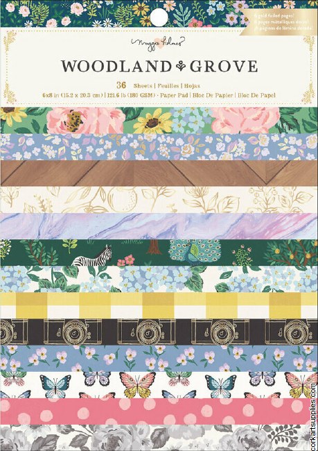 American Crafts Maggie Holmes Woodland Grove 6x8 Inch Paper Pad