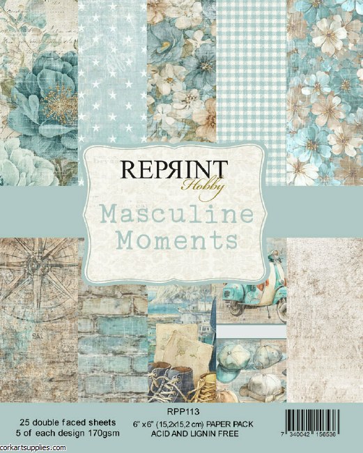 Reprint Masculine Moments 6x6 Inch Paper Pack