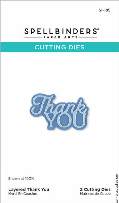 Spellbinders Essentially Yours Sentiments Etched Dies Layered Thank You