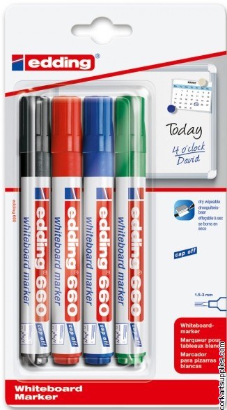Edding 660 Whiteboard M 4pk^ Edding 660 Whiteboard M 4pk^