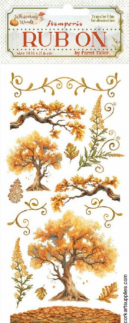 Stamperia Whispering Woods Rub On 4x8,5 Inch Oak