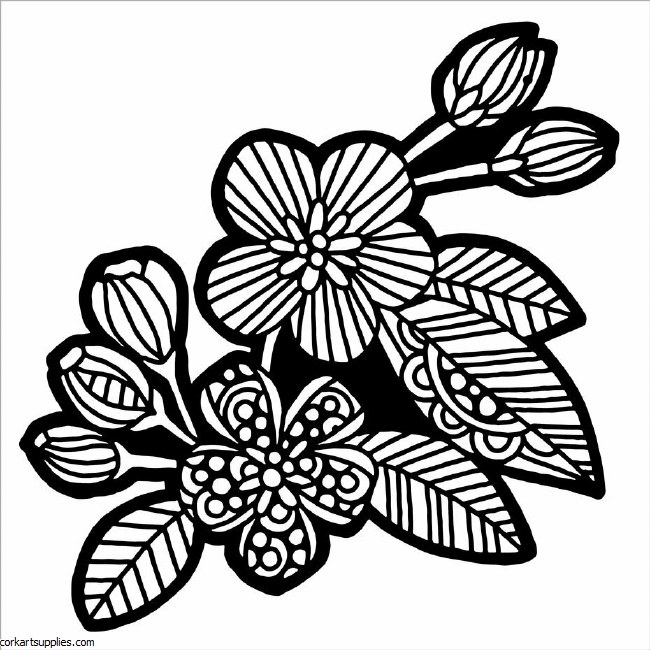 Apple Blossom 6x6 Inch Stencil