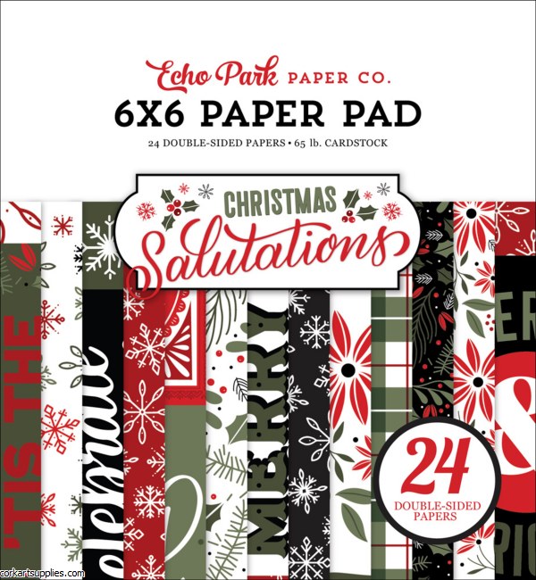 Echo Park Salutations Christmas 6x6 Inch Paper Pad Echo Park Salutations Christmas 6x6 Inch Paper Pad