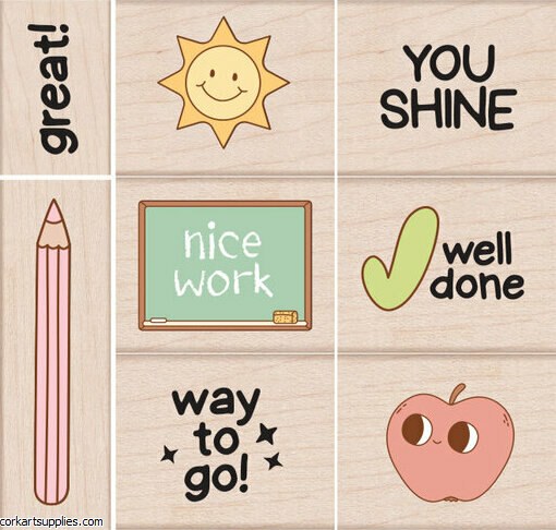 Hero Arts Education Woodblock Stamp Sets Well Done