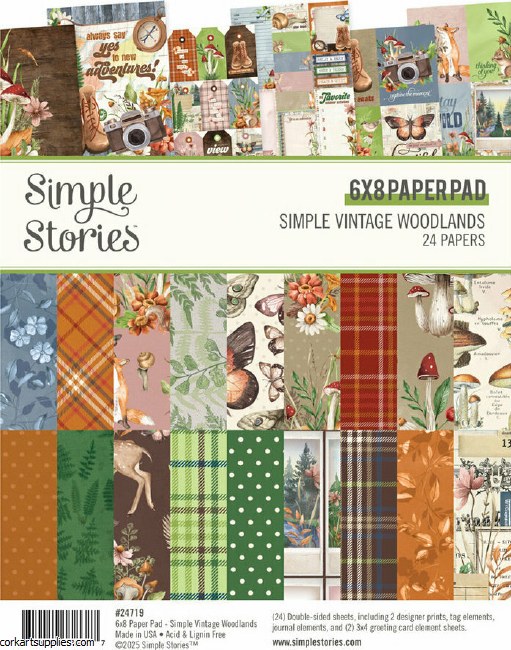 Simple Stories Simple Vintage Woodlands 6x8 Inch Paper Pad