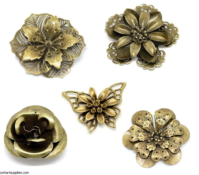 CAS Embellies Bronze Flowers CAS Embellies Bronze Flowers
