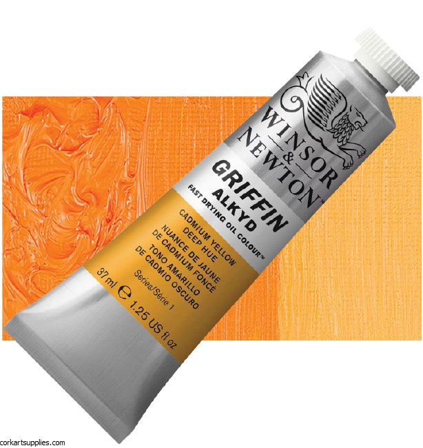 Griffin Alkyd Fast Drying Oil 37ml Cadmium Yellow Deep Hue