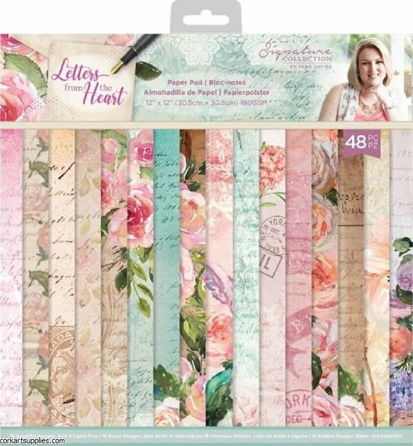 Crafter's Companion Letters From The Heart 12x12 Inch Paper Pad