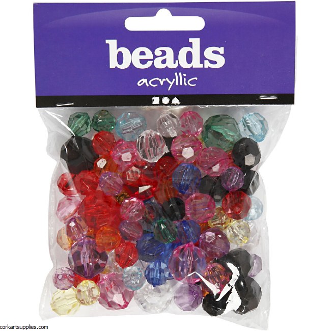 Beads Faceted Mix 75g
