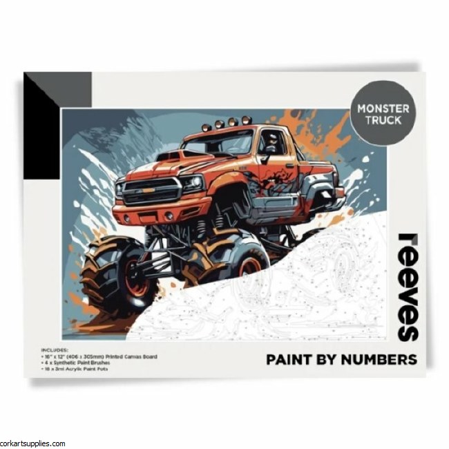 Paint By Numbers Monster Truck