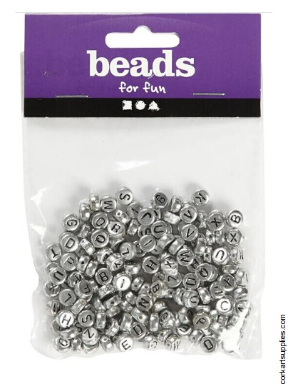 Beads Alpha 7mm Silver 21gm