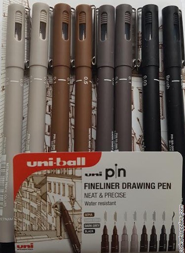 Uniball Fineliner Drawing Pen 8pk Uniball Fineliner Drawing Pen 8pk