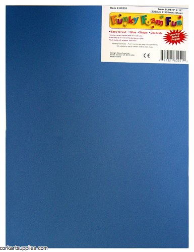Foam Sheet 12x18in 2mm Blue Foam Sheet 12x18in 2mm Blue