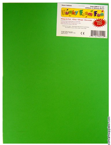 Foam Sheet 12x18in 2mm Green