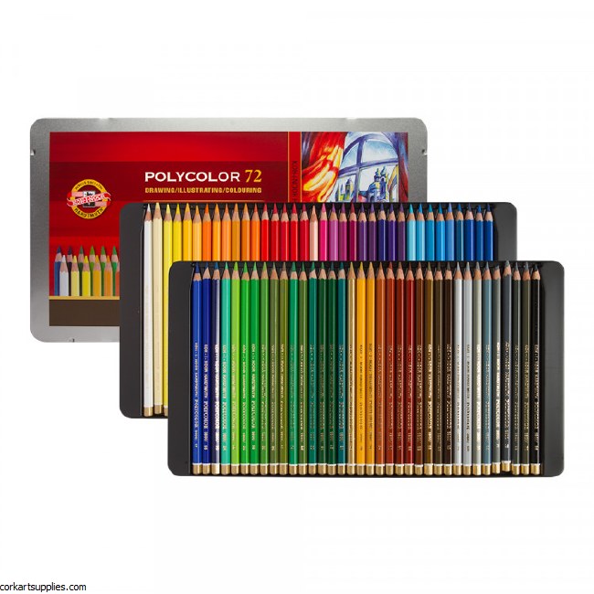 Polycolor KIN Pencils 72Tin