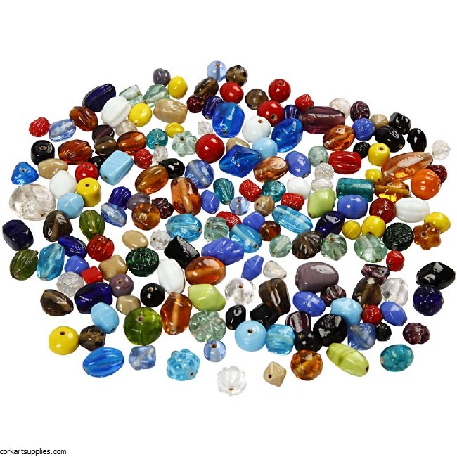 Beads Glass Assorted 1kg