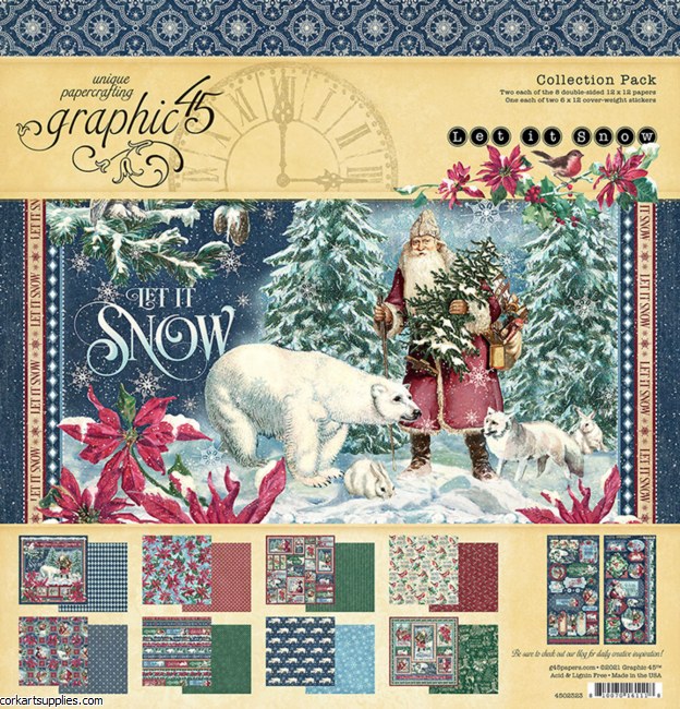 Graphic 45 Let it Snow 12x12 Inch Collection Pack Graphic 45 Let it Snow 12x12 Inch Collection Pack