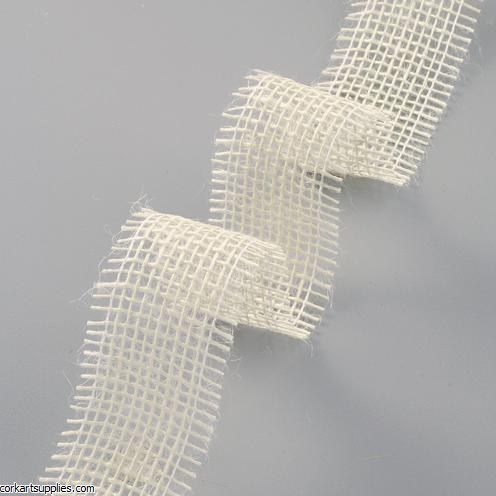 Jute 40mm Crm/Wh per Yard