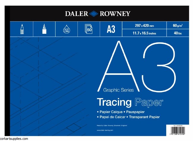 Tracing Pad A3 60gm Daler 50 Sheets