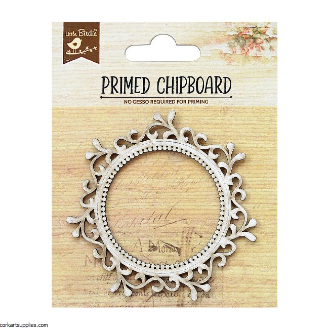 LittleBirdie Chipboard Round Frame 1pc Little Birdie LittleBirdie Chipboard Round Frame 1pc Little Birdie