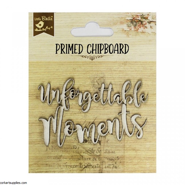 LittleBirdie Chipboard Unforgettable Moments 1Pc LittleBirdie Chipboard Unforgettable Moments 1Pc