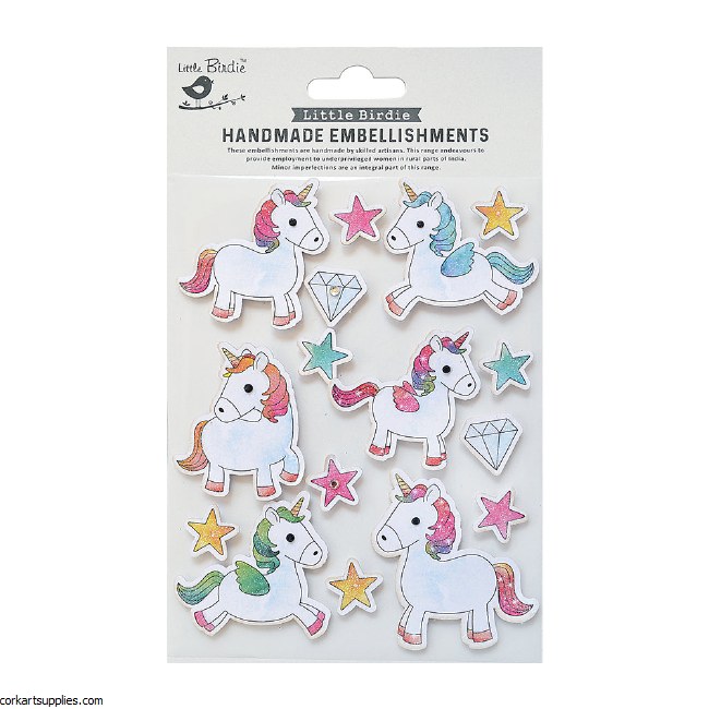 LittleBirdie Sticker Unicorn 16pc Little Birdie LittleBirdie Sticker Unicorn 16pc Little Birdie