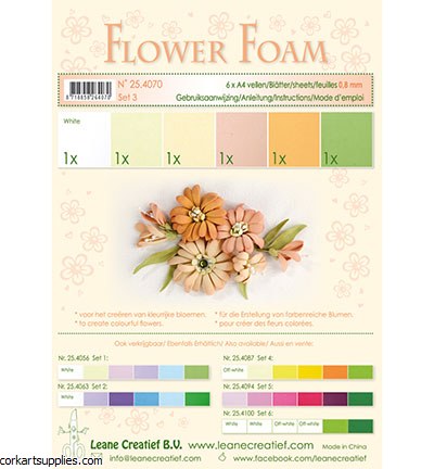 Flower Foam Set 3 Salmon Colours