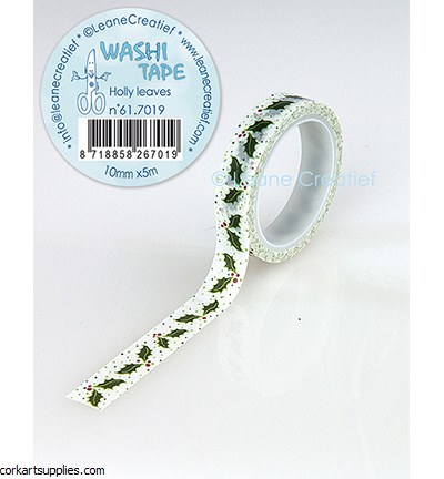 Leane Creatief Washi Tape Holly Leaves