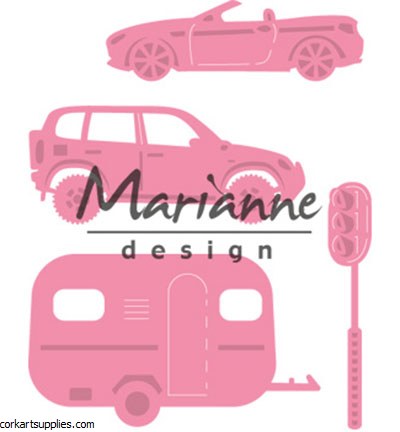 Marianne Design Village Decoration Set 3 (cars) Marianne Design Village Decoration Set 3 (cars)